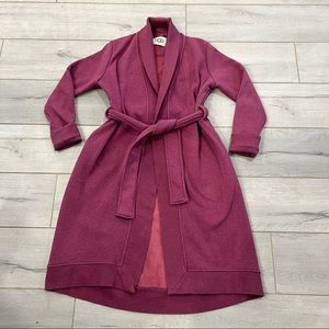 UGG Karoline Double-knit Fleece Robe in Wild Grape